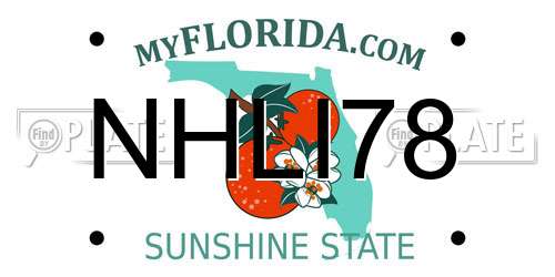 NHLI78 Florida License Plate