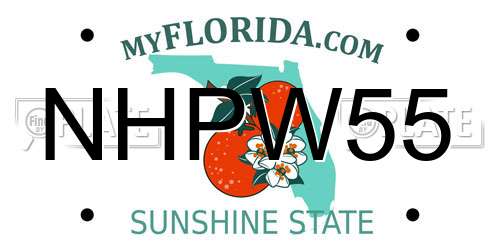 NHPW55 Florida License Plate