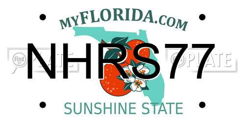 NHRS77 Florida License Plate