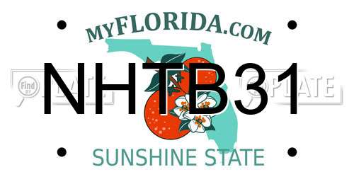 NHTB31 Florida License Plate