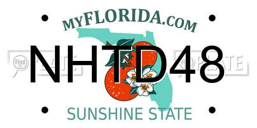 NHTD48 Florida License Plate