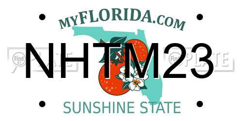 NHTM23 Florida License Plate