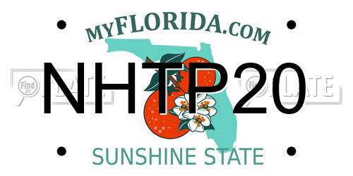 NHTP20 Florida License Plate