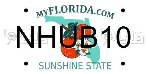 NHUB10 Florida License Plate