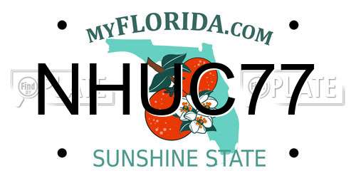 NHUC77 Florida License Plate