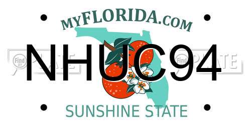 NHUC94 Florida License Plate