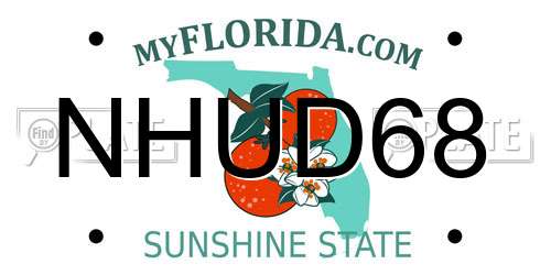 NHUD68 Florida License Plate