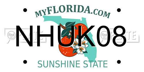 NHUK08 Florida License Plate