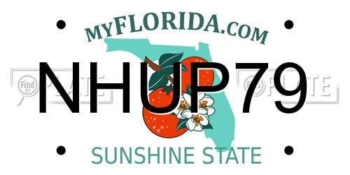 NHUP79 Florida License Plate