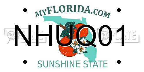 NHUQ01 Florida License Plate