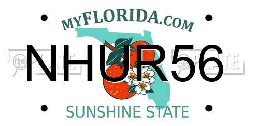 NHUR56 Florida License Plate