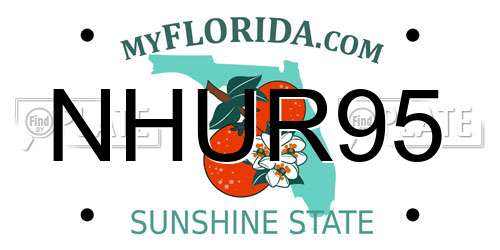 NHUR95 Florida License Plate