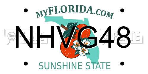 NHVG48 Florida License Plate