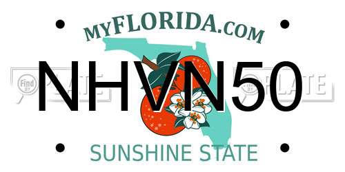 NHVN50 Florida License Plate