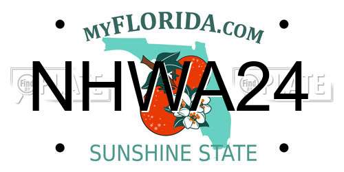 NHWA24 Florida License Plate