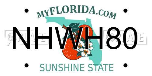 NHWH80 Florida License Plate