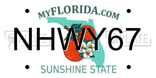 NHWY67 Florida License Plate