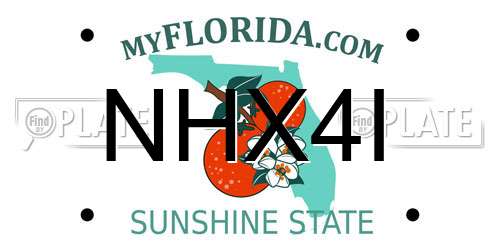 NHX4I Florida License Plate