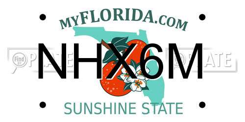 NHX6M Florida License Plate