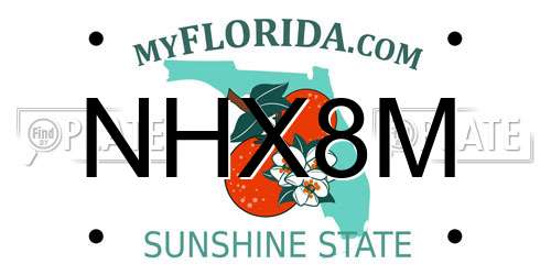NHX8M Florida License Plate