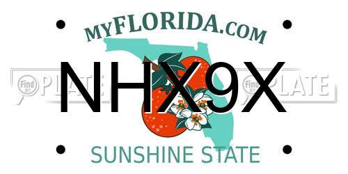 NHX9X Florida License Plate