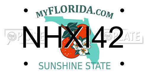 NHXI42 Florida License Plate