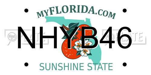NHYB46 Florida License Plate