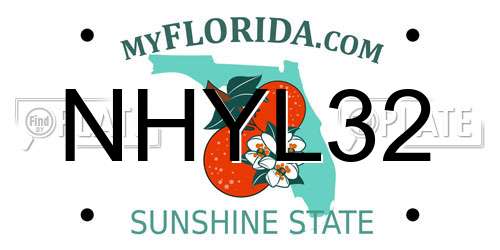 NHYL32 Florida License Plate