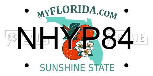 NHYP84 Florida License Plate
