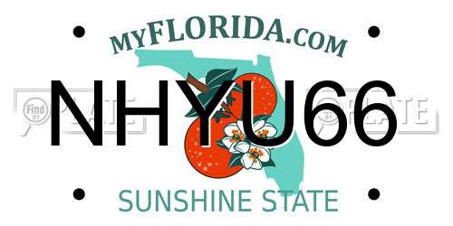 NHYU66 Florida License Plate