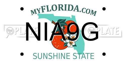 NIA9G Florida License Plate