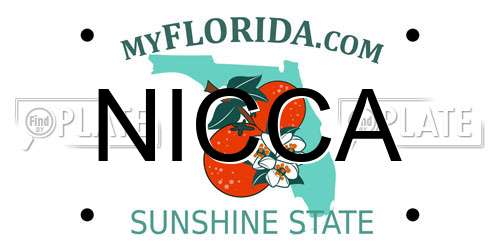 NICCA Florida License Plate