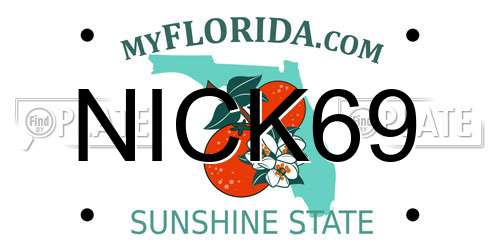 NICK69 Florida License Plate