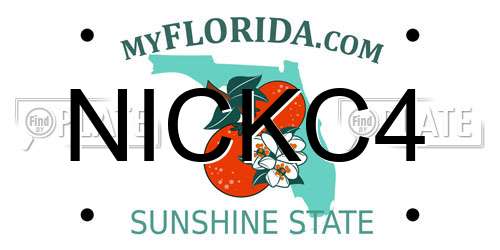 NICKC4 Florida License Plate