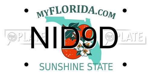 NID9D Florida License Plate