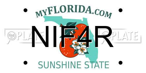 NIF4R Florida License Plate
