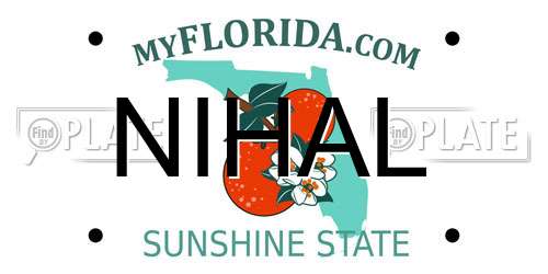 NIHAL Florida License Plate