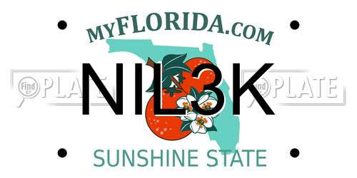 NIL3K Florida License Plate