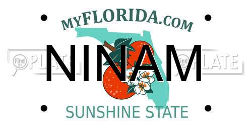 NINAM Florida License Plate