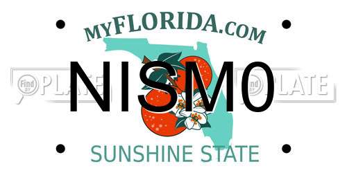NISM0 Florida License Plate
