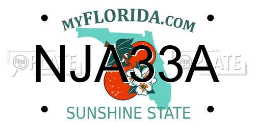 NJA33A Florida License Plate
