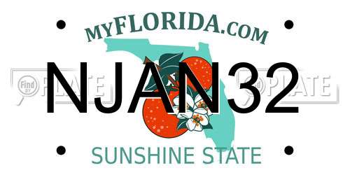 NJAN32 Florida License Plate