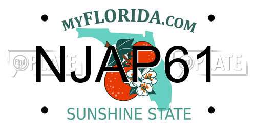 NJAP61 Florida License Plate