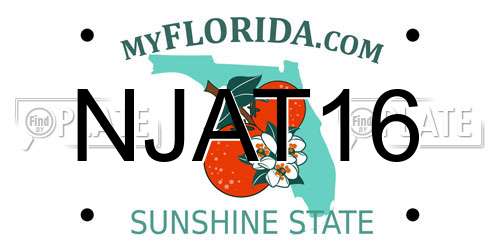 NJAT16 Florida License Plate