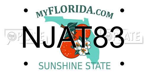NJAT83 Florida License Plate