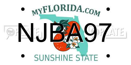NJBA97 Florida License Plate