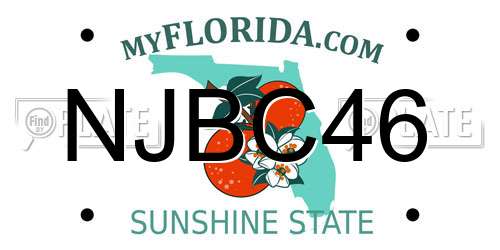 NJBC46 Florida License Plate