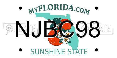 NJBC98 Florida License Plate