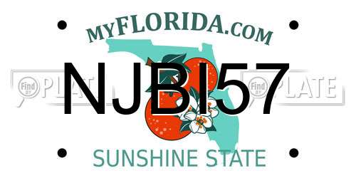 NJBI57 Florida License Plate