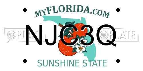 NJC3Q Florida License Plate